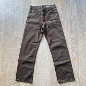 Lemaire Brown Straight Men Jeans